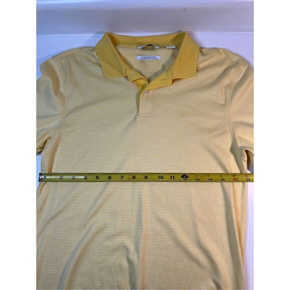 Calvin Klein Yellow Stripes Liquid Touch Polo Slim Fit Men’s Small - Picture 5 of 7